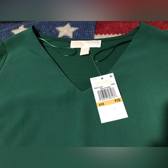 Vintage Womens MICHAEL KORS Moss Blouse Shirt P/S Petite Small Rlpc rl Lauren lv - Picture 2 of 9